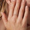 14K Gold Plated X Ring Simulated Diamond CZ Criss Cross Ring for Women - Image 2